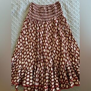 Passementrie 100% Cotton Boho Tiered Crinkle
Skirt Boutique Resort